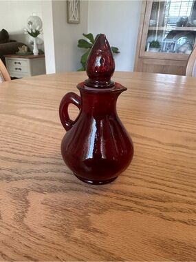 Avon Strawberry Deep Red Glass Bottle